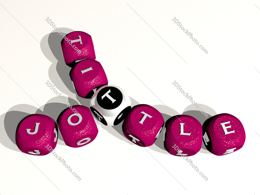 jot tittle curved crossword of cubic dice letters