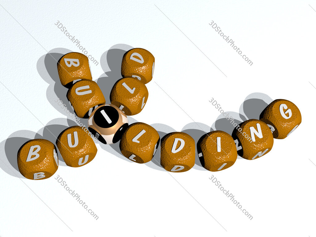 build building curved crossword of cubic dice letters