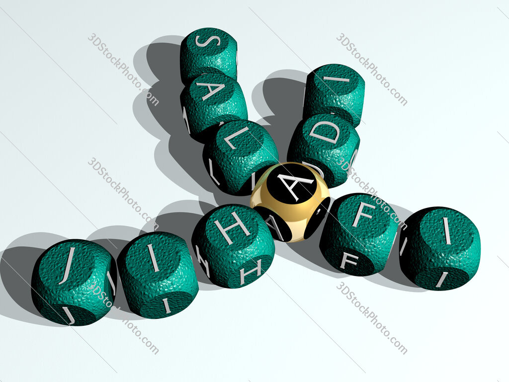 jihadi salafi curved crossword of cubic dice letters