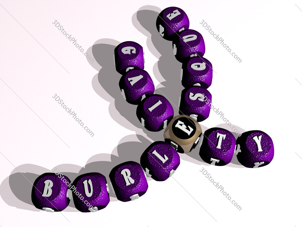 burlesque gaiety curved crossword of cubic dice letters