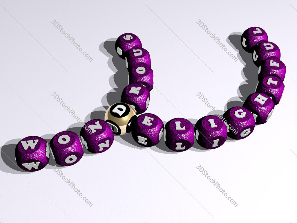 wondrous delightful curved crossword of cubic dice letters