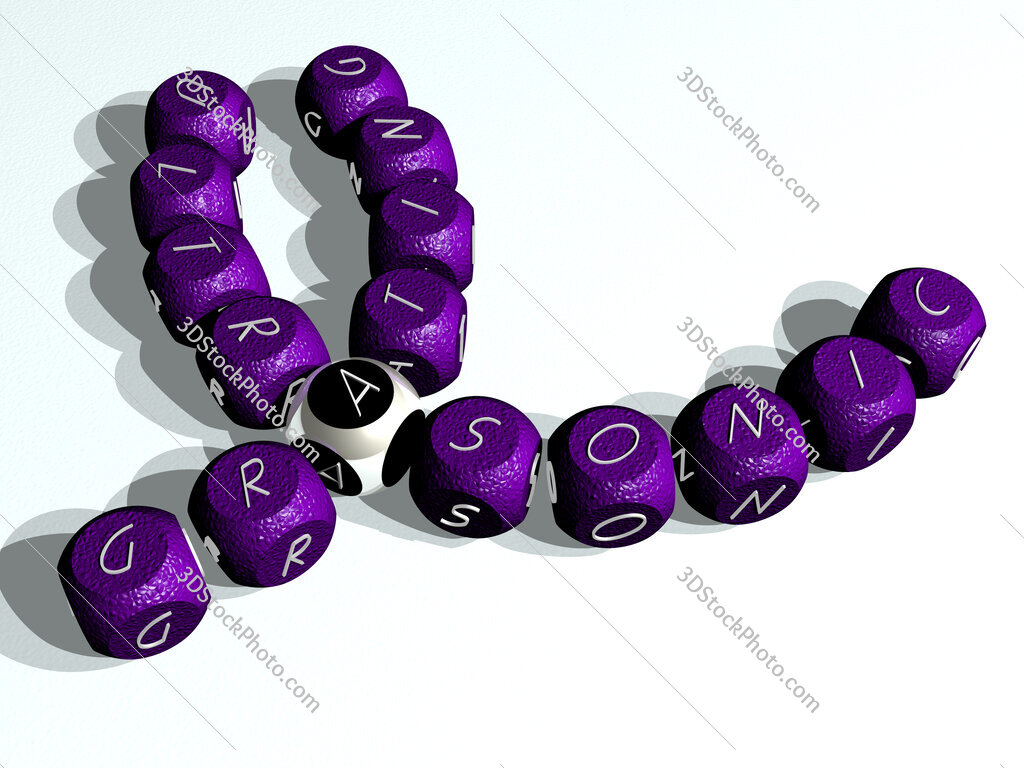 grating ultrasonic curved crossword of cubic dice letters