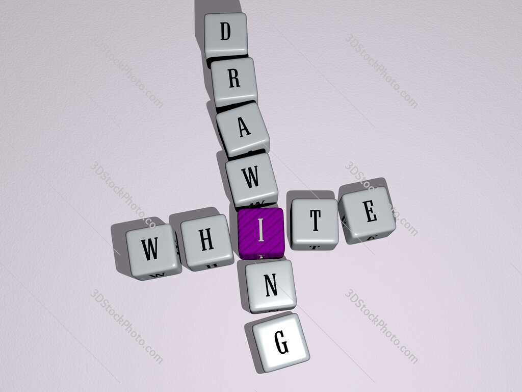 white drawing crossword by cubic dice letters
