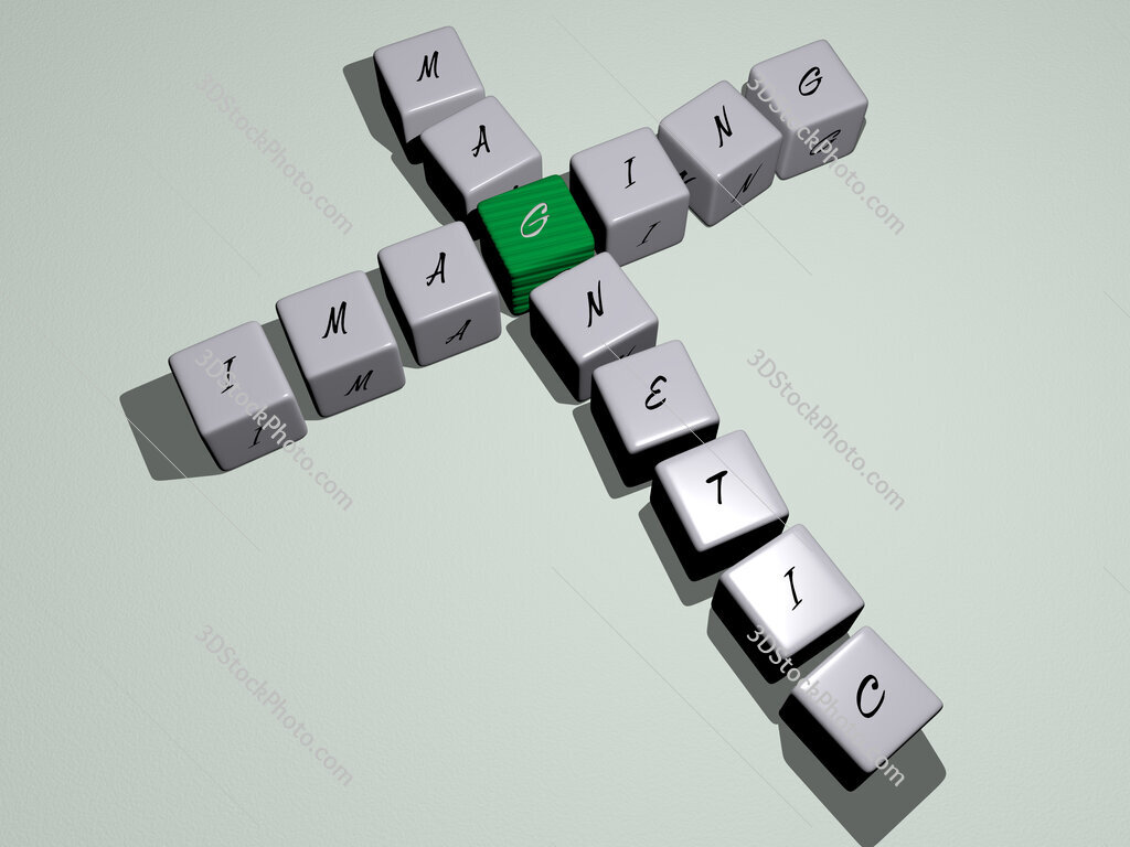 imaging magnetic crossword by cubic dice letters