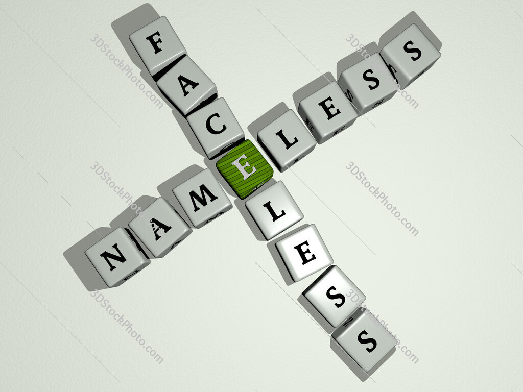 nameless faceless crossword by cubic dice letters