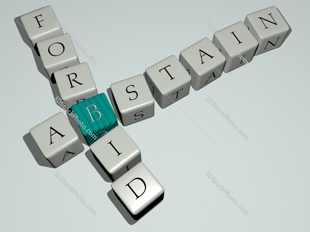 abstain forbid crossword by cubic dice letters
