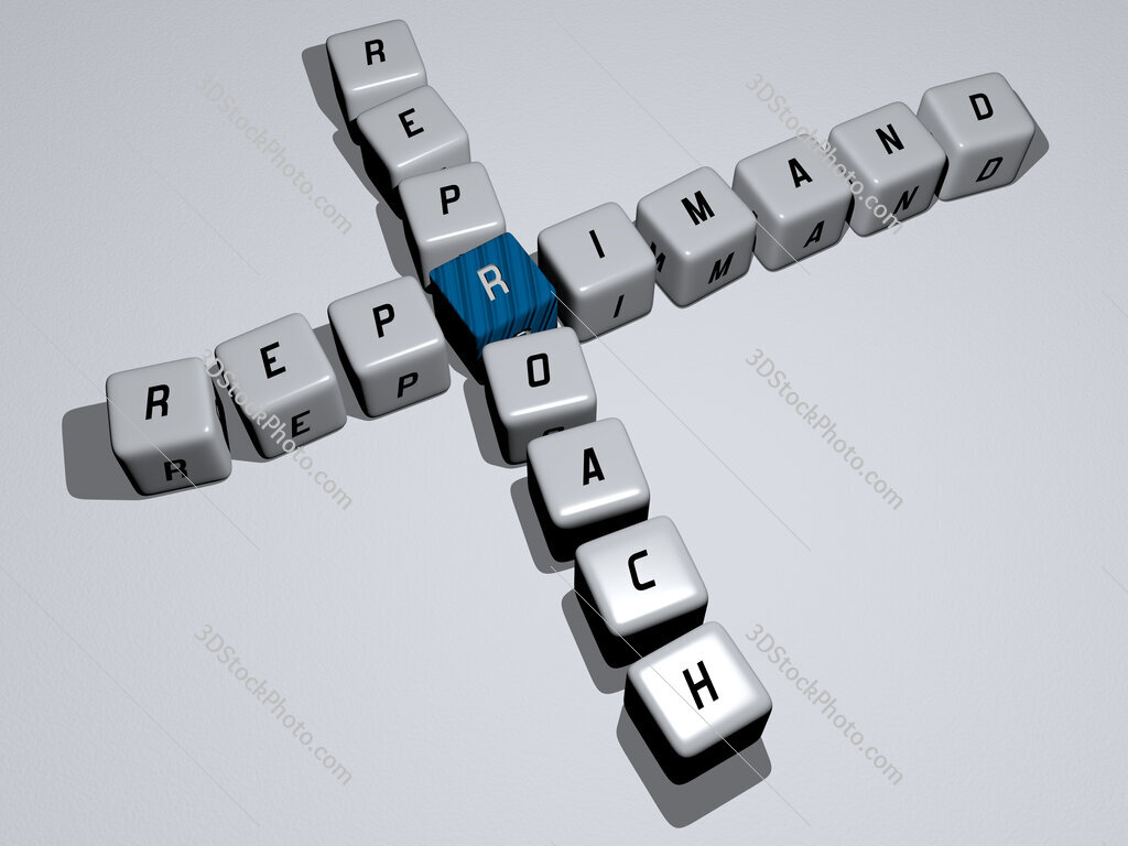 reprimand reproach crossword by cubic dice letters