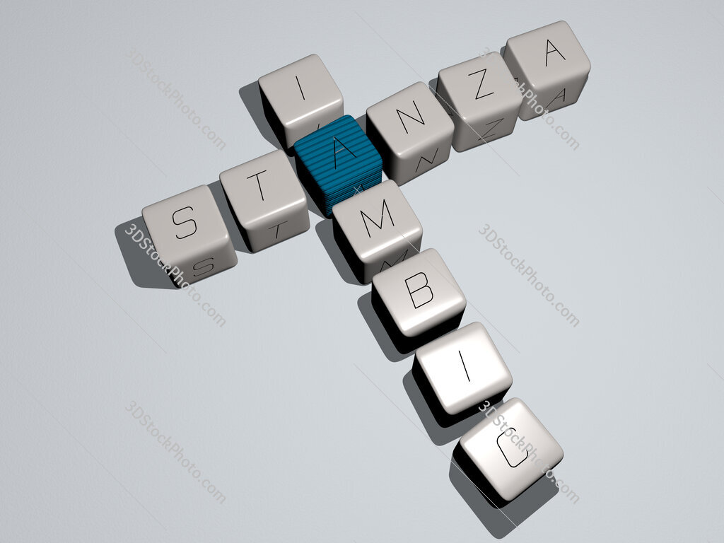 stanza iambic crossword by cubic dice letters