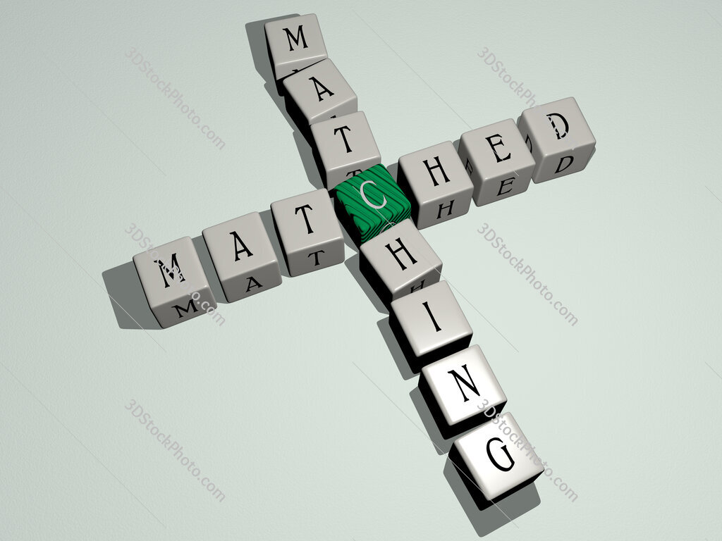 matched matching crossword by cubic dice letters