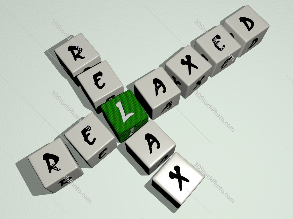 relaxed relax crossword by cubic dice letters