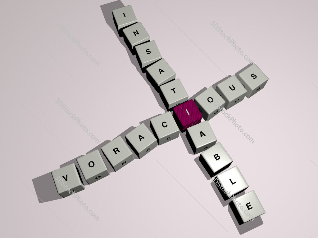 voracious insatiable crossword by cubic dice letters