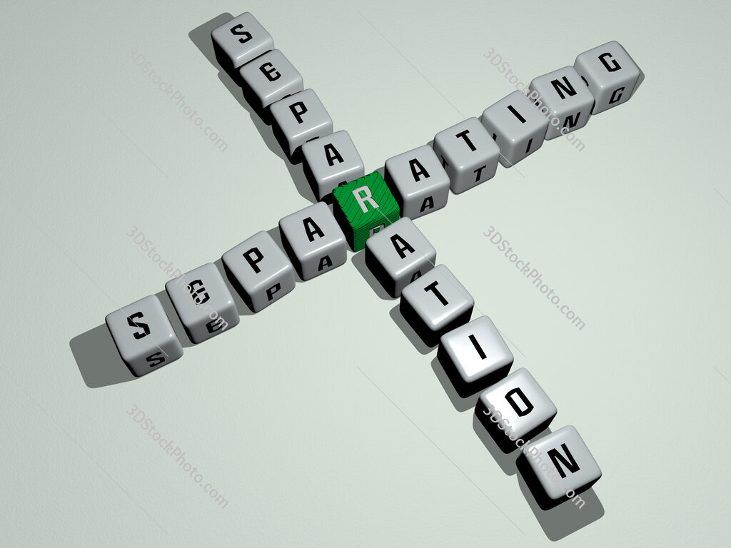 separating separation crossword by cubic dice letters