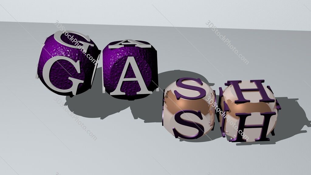gash dancing cubic letters